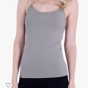 NikiBiki Spaghetti Strap Tank Top Camisole, One Size, cool grey